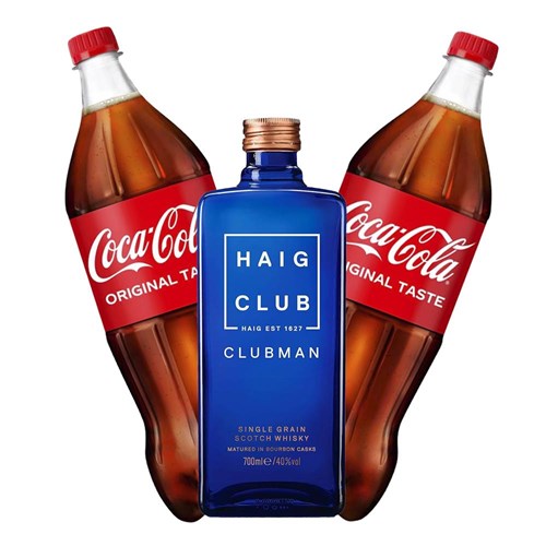 Haig Club Clubman Scotch Whisky 70cl with Coca-Cola Mixer